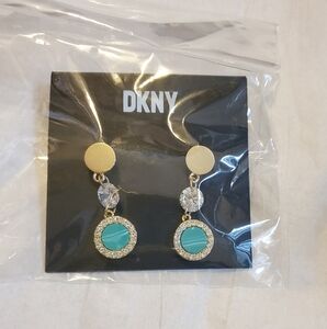 DKNY Studded Drop Earrings. New